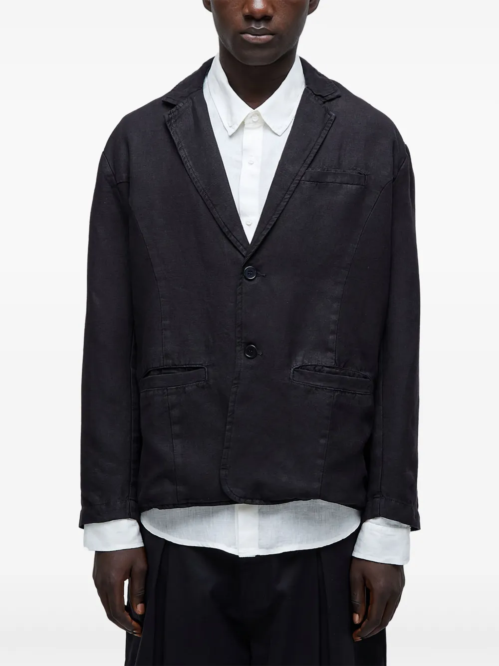 Osklen New Classic linnen blazer Zwart