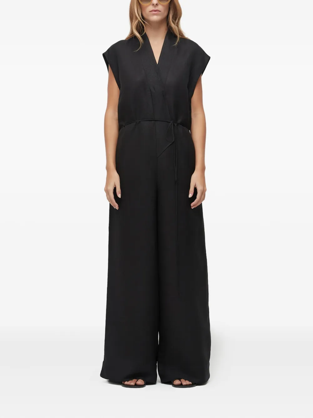 Osklen wrap back-zip jumpsuit | Black | Image 1