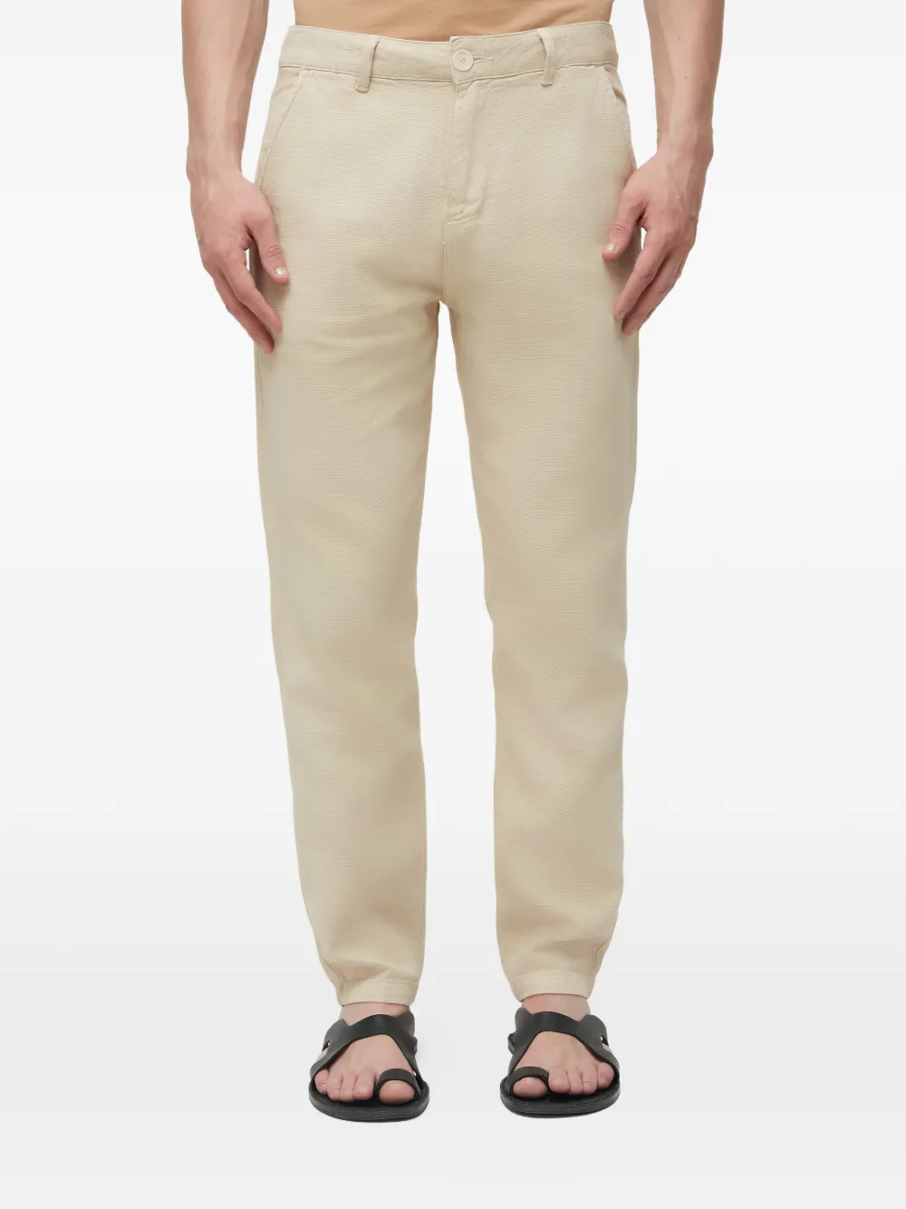Osklen button-fastening trousers | Neutrals | Image 1