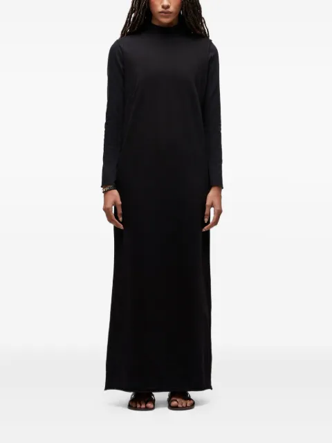 Osklen mock-neck frayed-hem maxi dress
