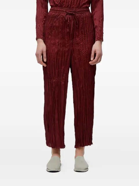 Osklen wrinkled-effect satin trousers 