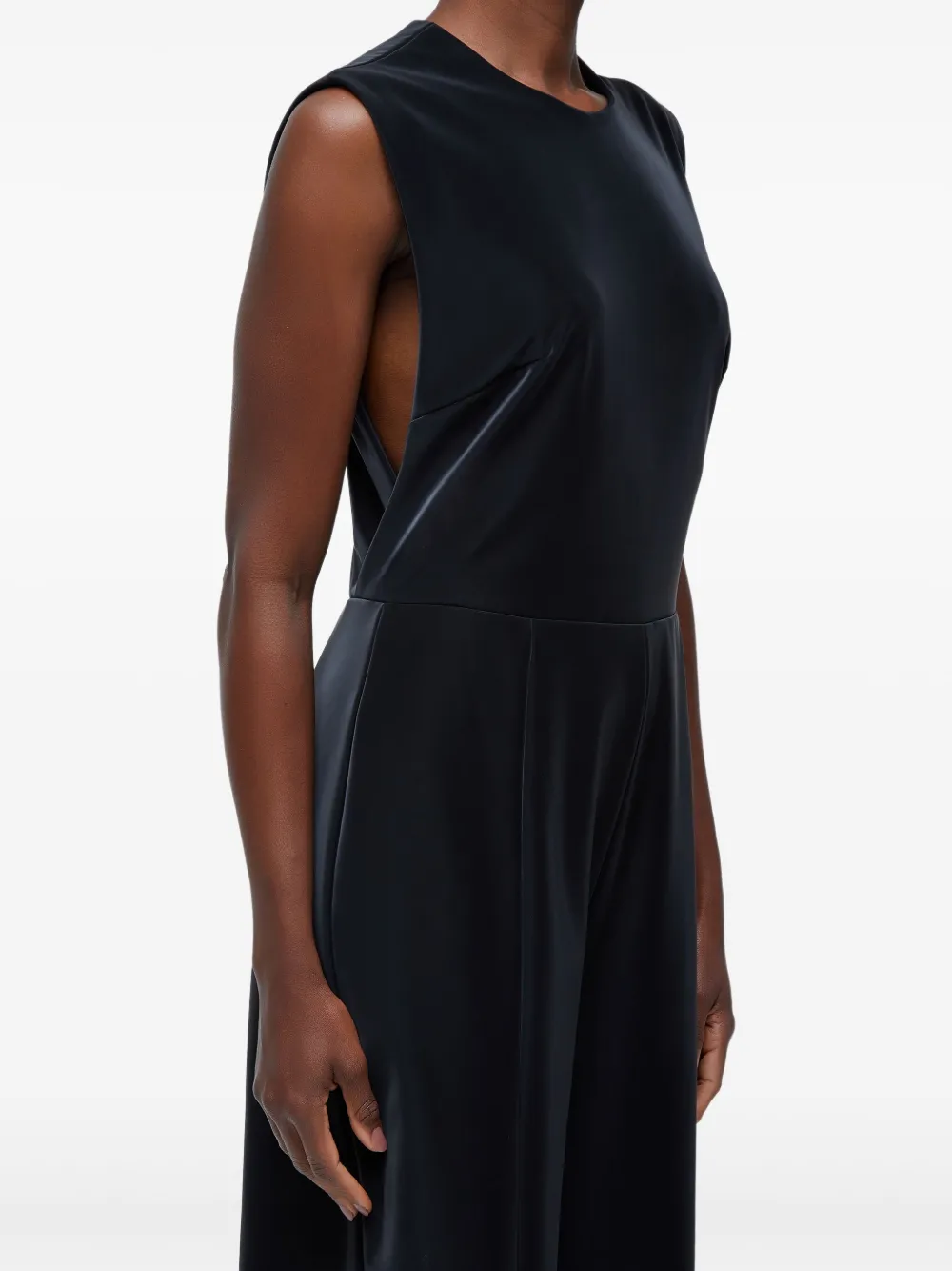 Osklen Satin Jumpsuit In Black
