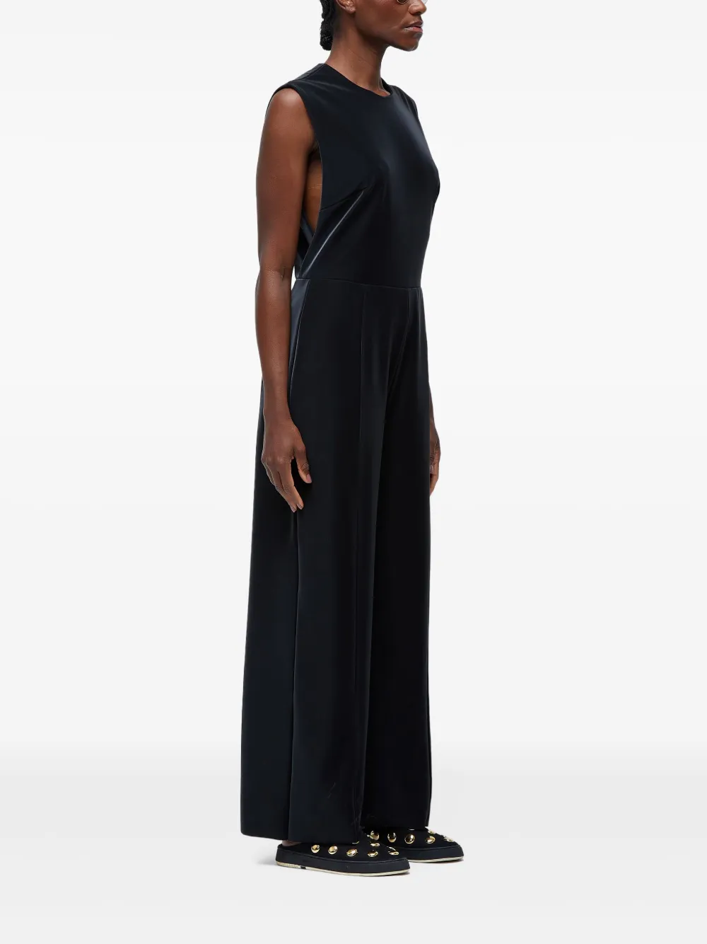 Osklen Satin Jumpsuit In Black