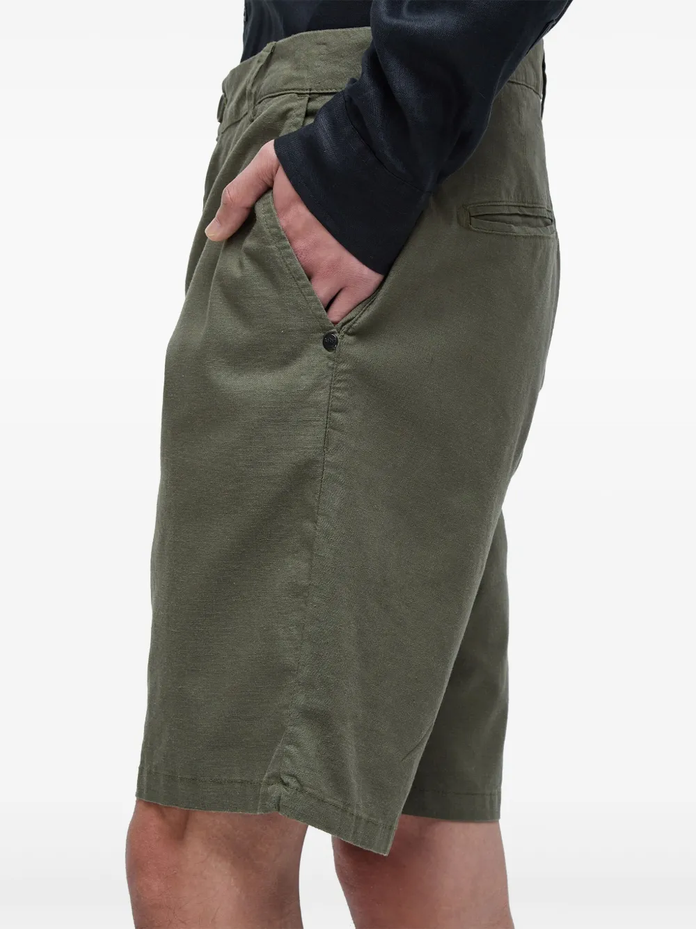 Osklen Shortss van linnenblend Groen