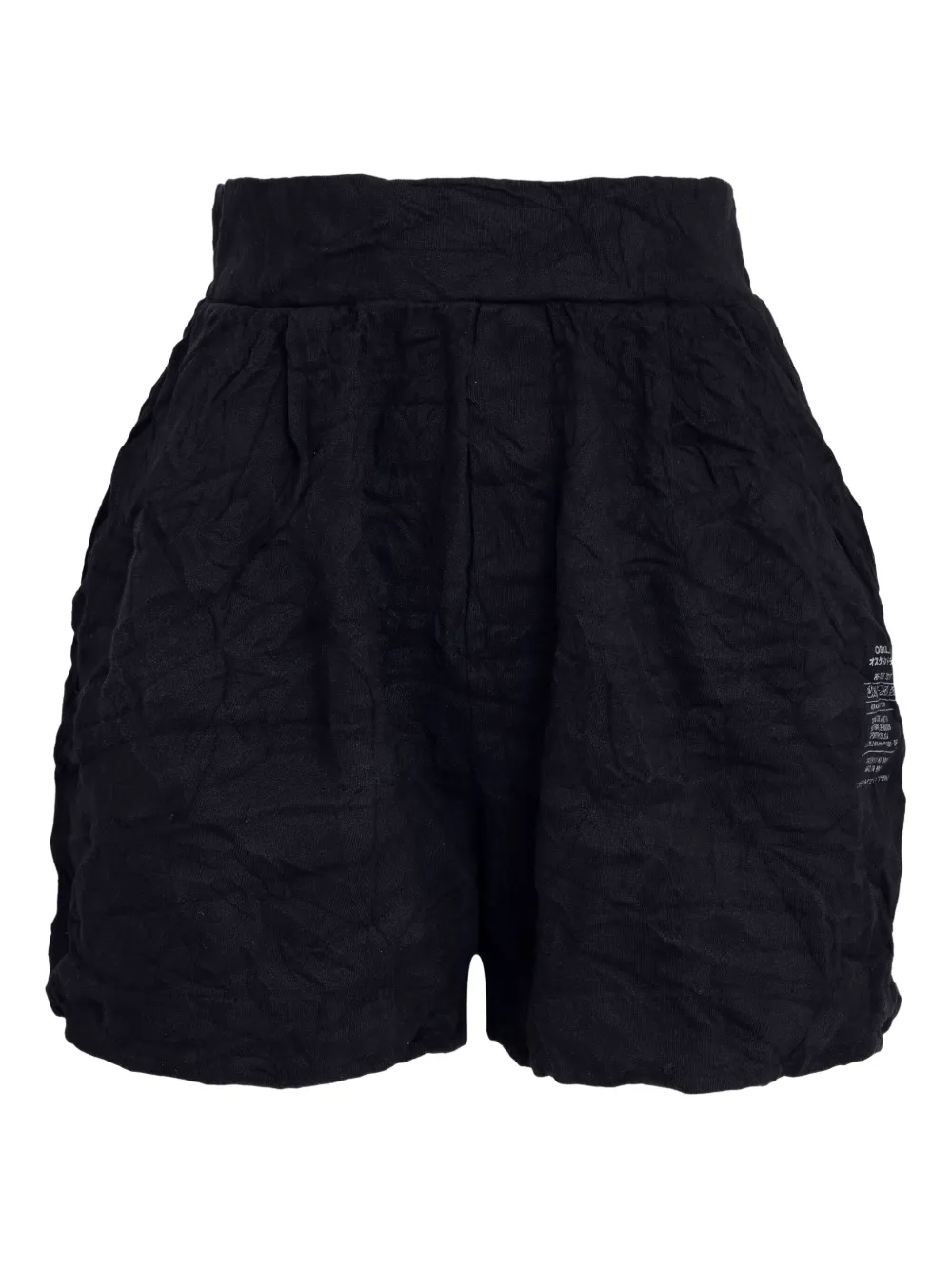 Osklen Shorts met plooidetail Zwart