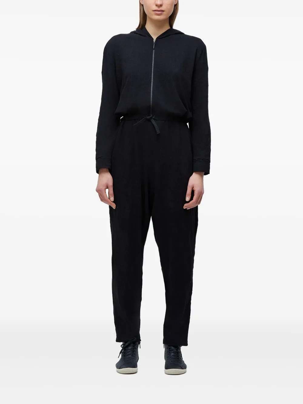 Osklen Jumpsuit met capuchon en rits - Zwart