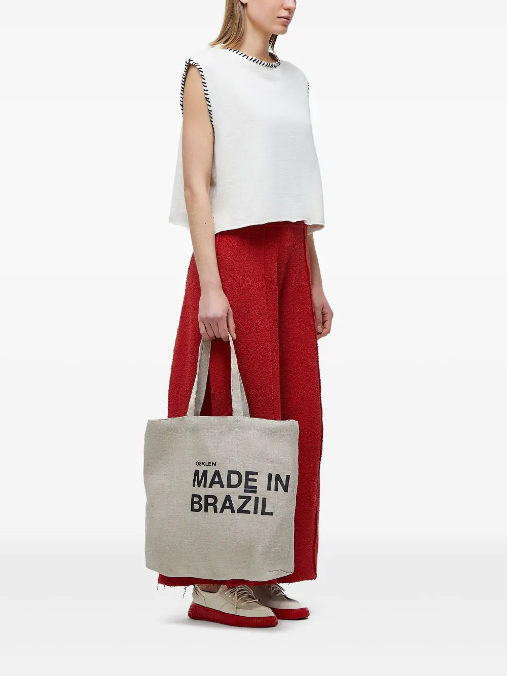 Osklen Contrast-stitching Top In White