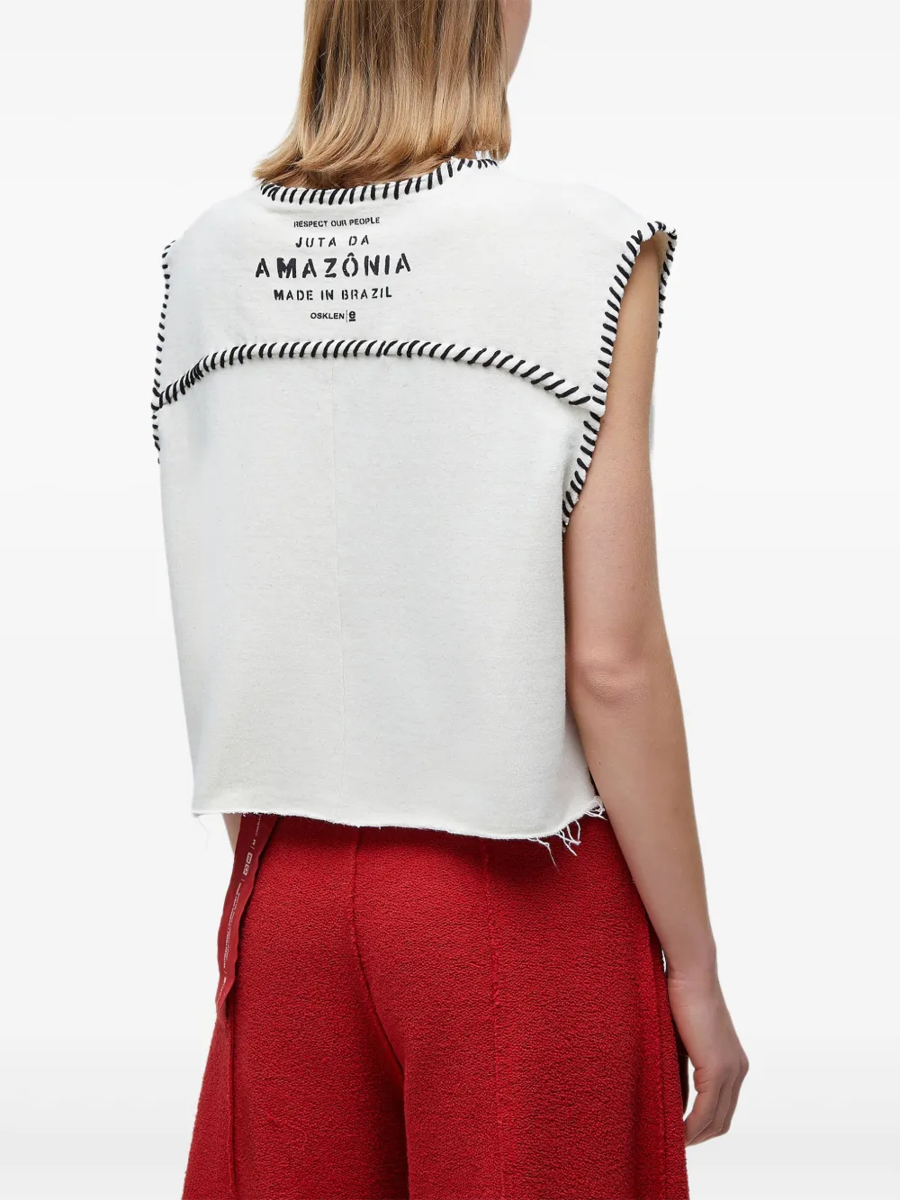 Osklen Contrast-stitching Top In White
