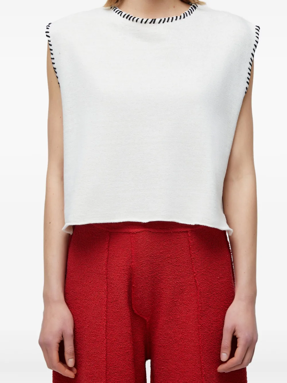 Osklen Contrast-stitching Top In White