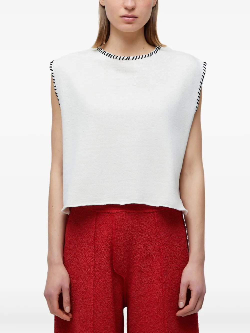 Osklen Contrast-stitching Top In White