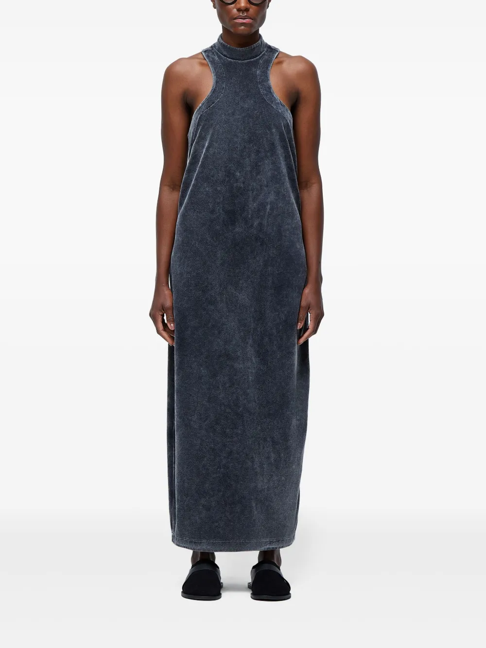 Osklen Maxi-jurk met marmer-effect - Zwart