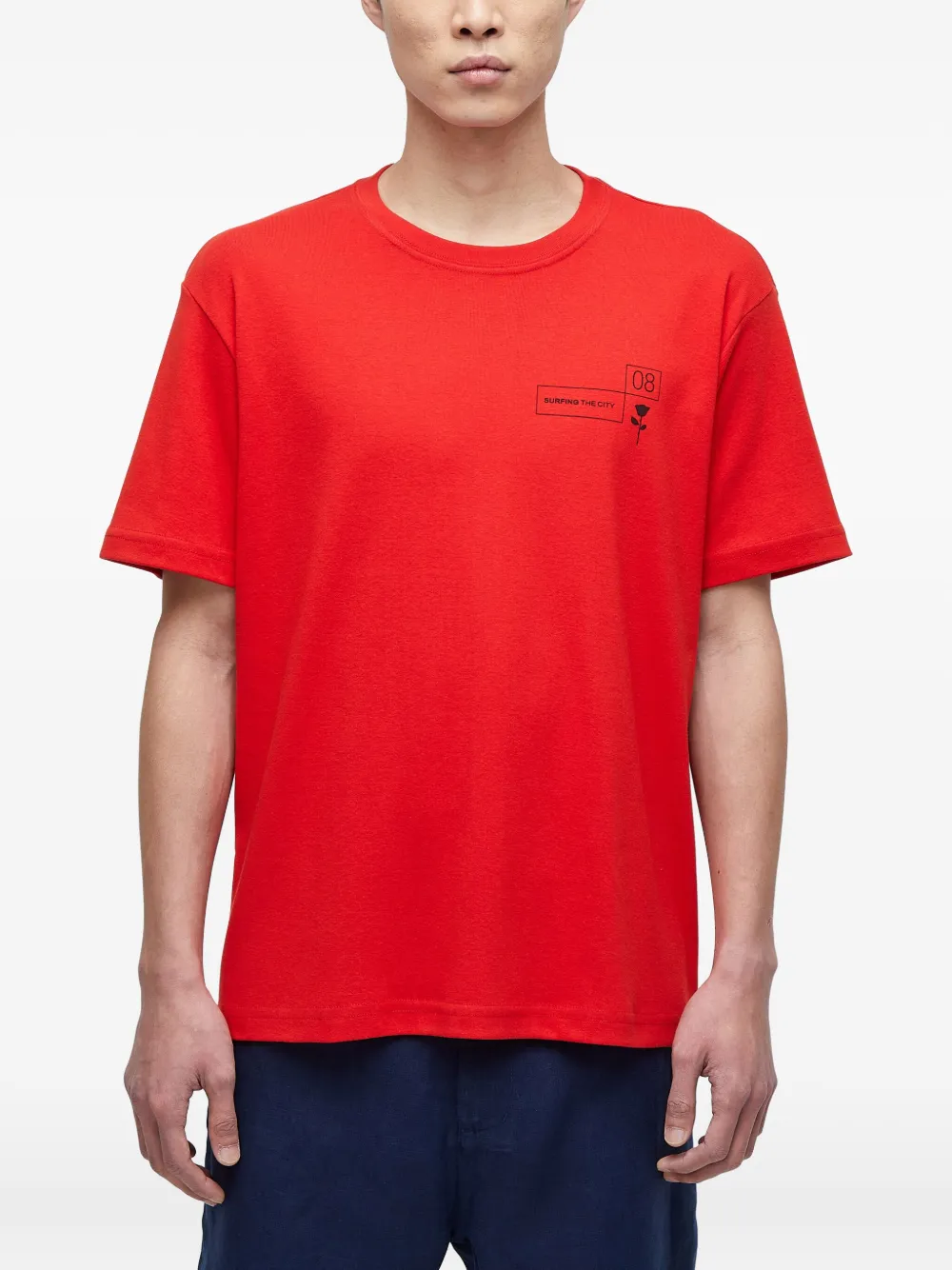 Osklen T-shirt met logoprint Rood