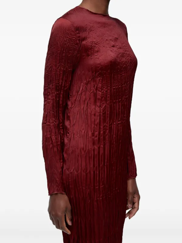Osklen Wrinkled Maxi Dress | Red | FARFETCH GE