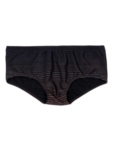 Osklen gradient-effect striped swim trunks