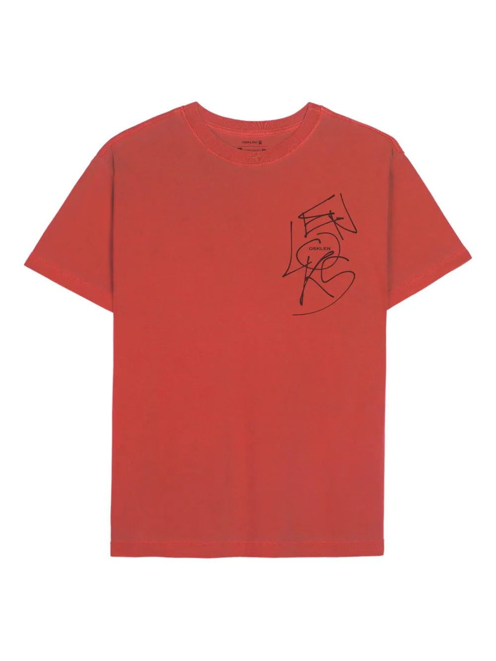 Osklen signature-graphic T-shirt | Orange | Image 1