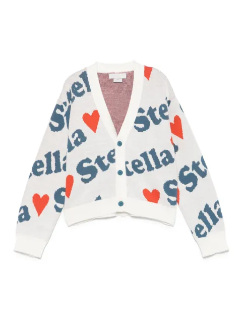 Stella McCartney Kids logo-intarsia cardigan