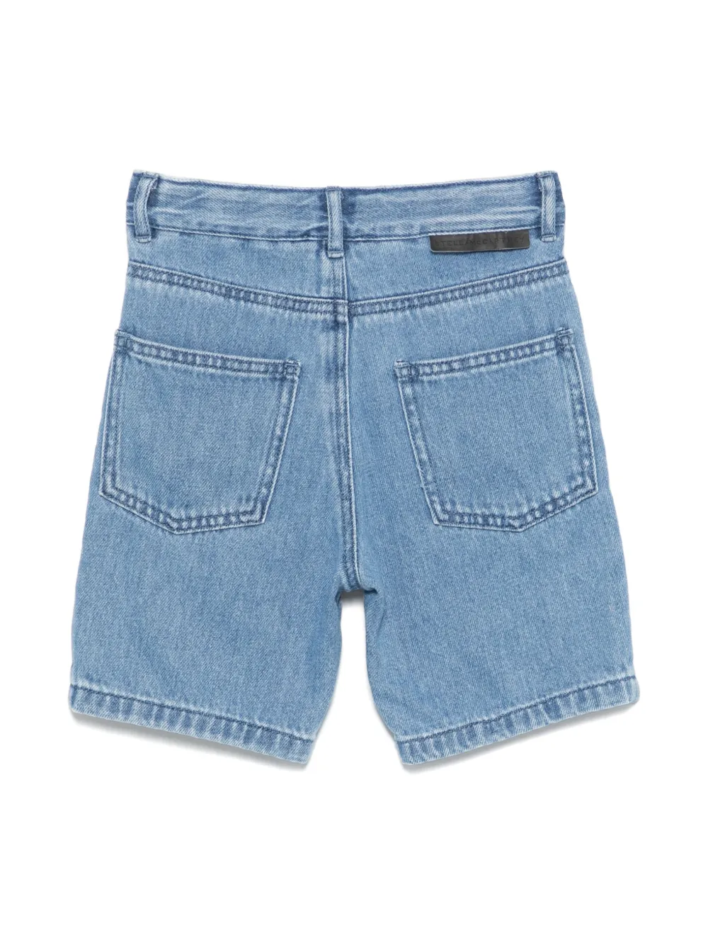 Stella McCartney Kids Spijkershorts met borduurwerk - Blauw