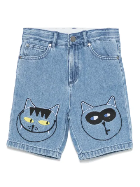 Stella McCartney Kids Short jeans com bordado