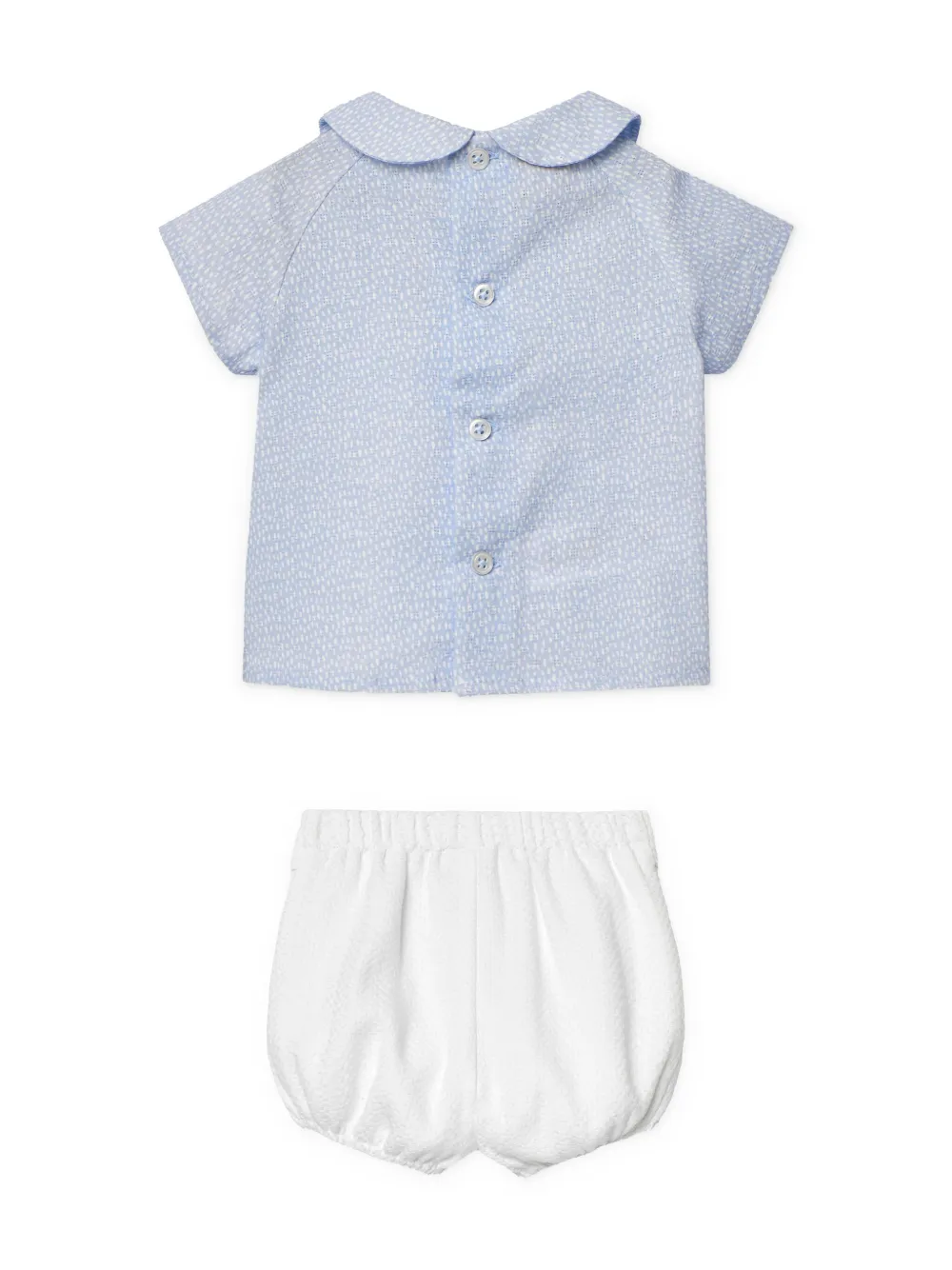 Paz Rodriguez printed polo shirt and short set - Blauw