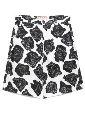 MASU flocky-web Pleated Shorts | Black | FARFETCH CA