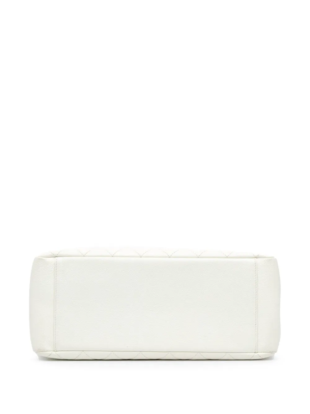 Pre-owned Chanel 2012-2013 Caviar Grand Shopping Tote Bag In White