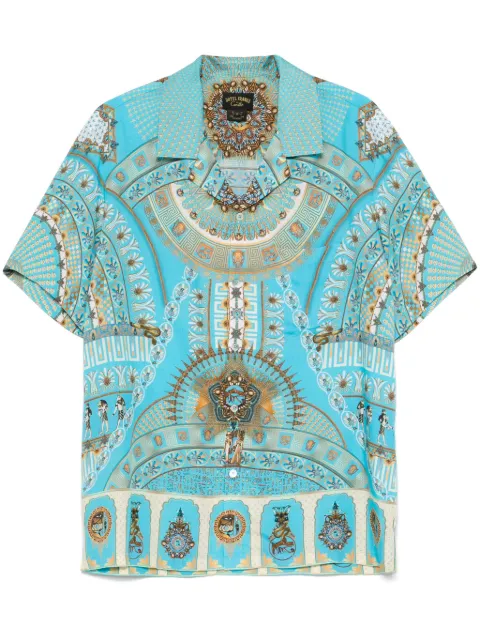Camilla short-sleeves camp-collared shirt