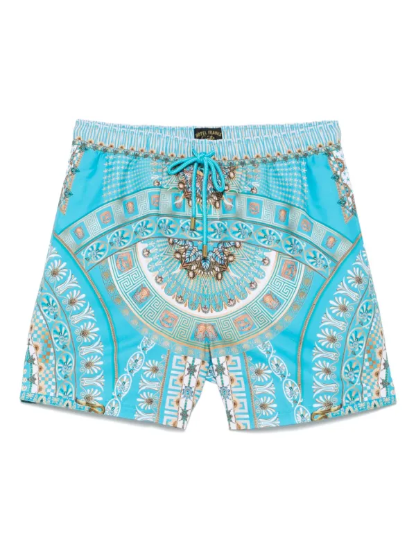 Camilla Temple of Light Swim Shorts in Blue