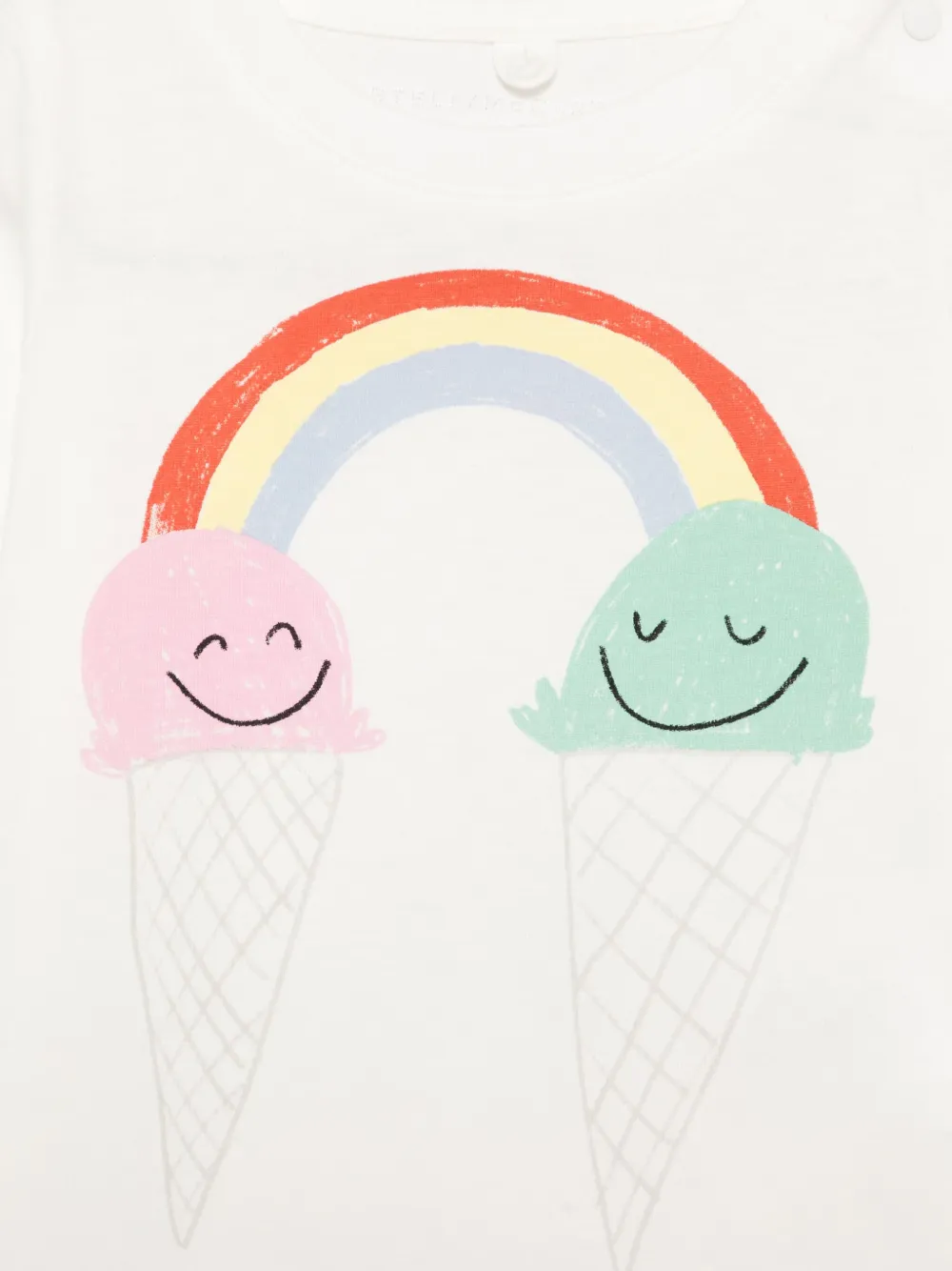 Stella McCartney Kids T-shirt met grafische print Wit