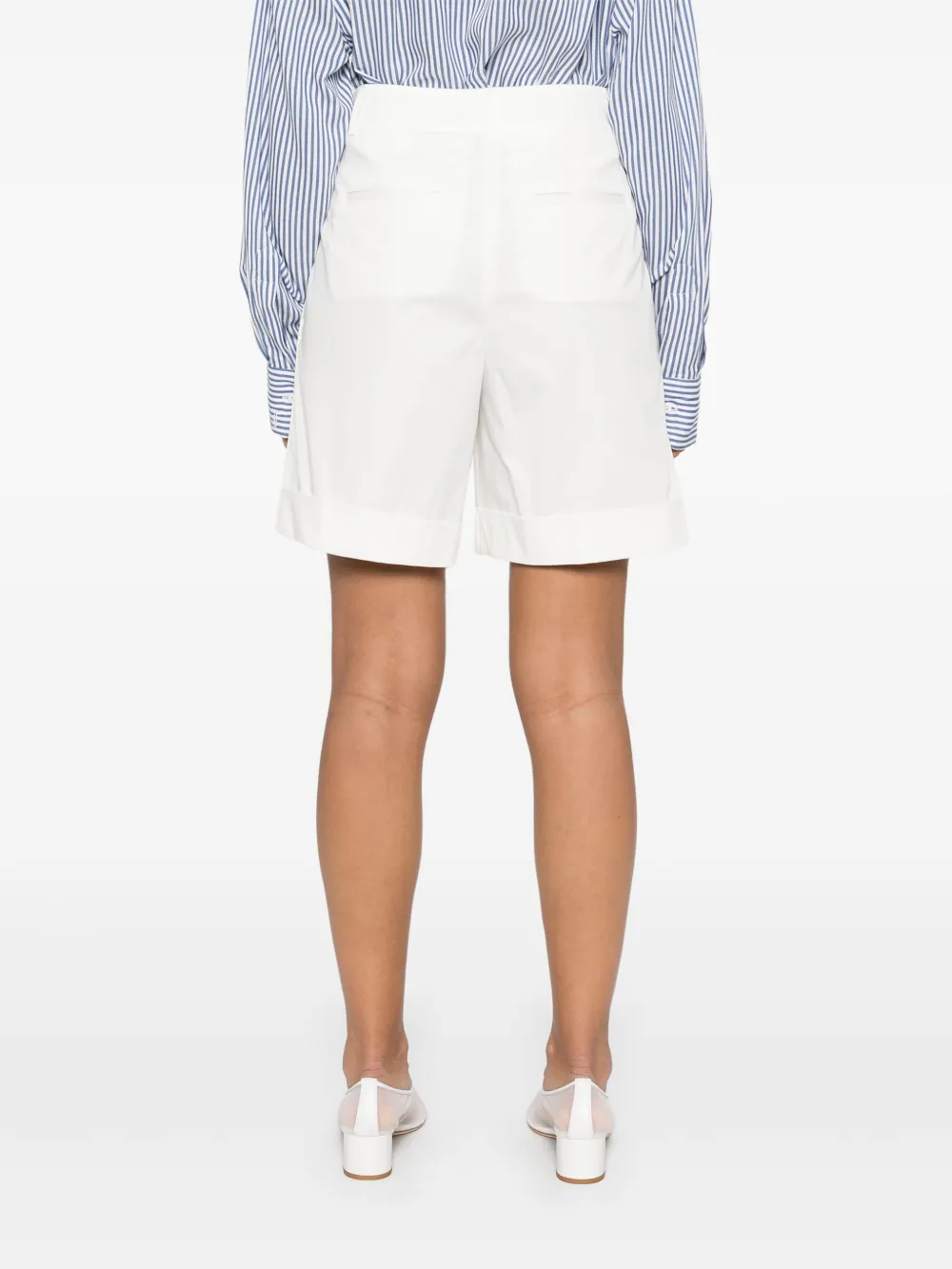 Peserico Geplooide shorts Wit