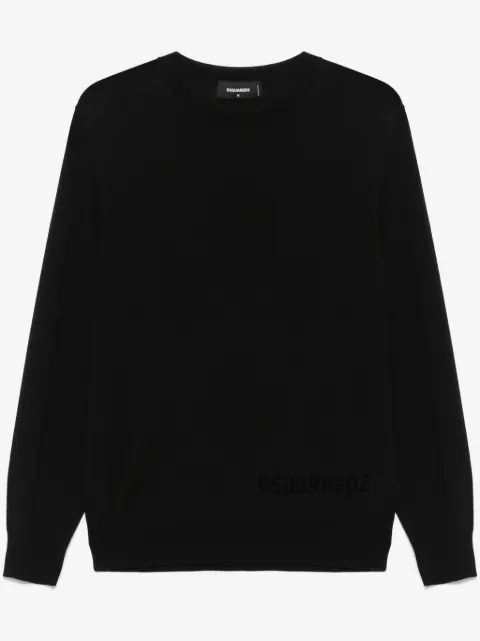 DSQUARED2 flocked-logo sweater 