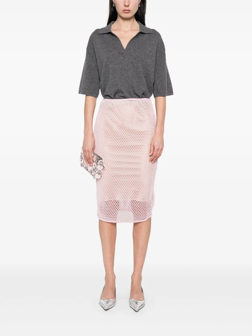 Prada Opengebreide mini-rok - Roze