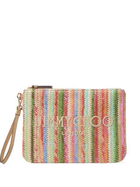 Jimmy Choo raffia clutch bag 