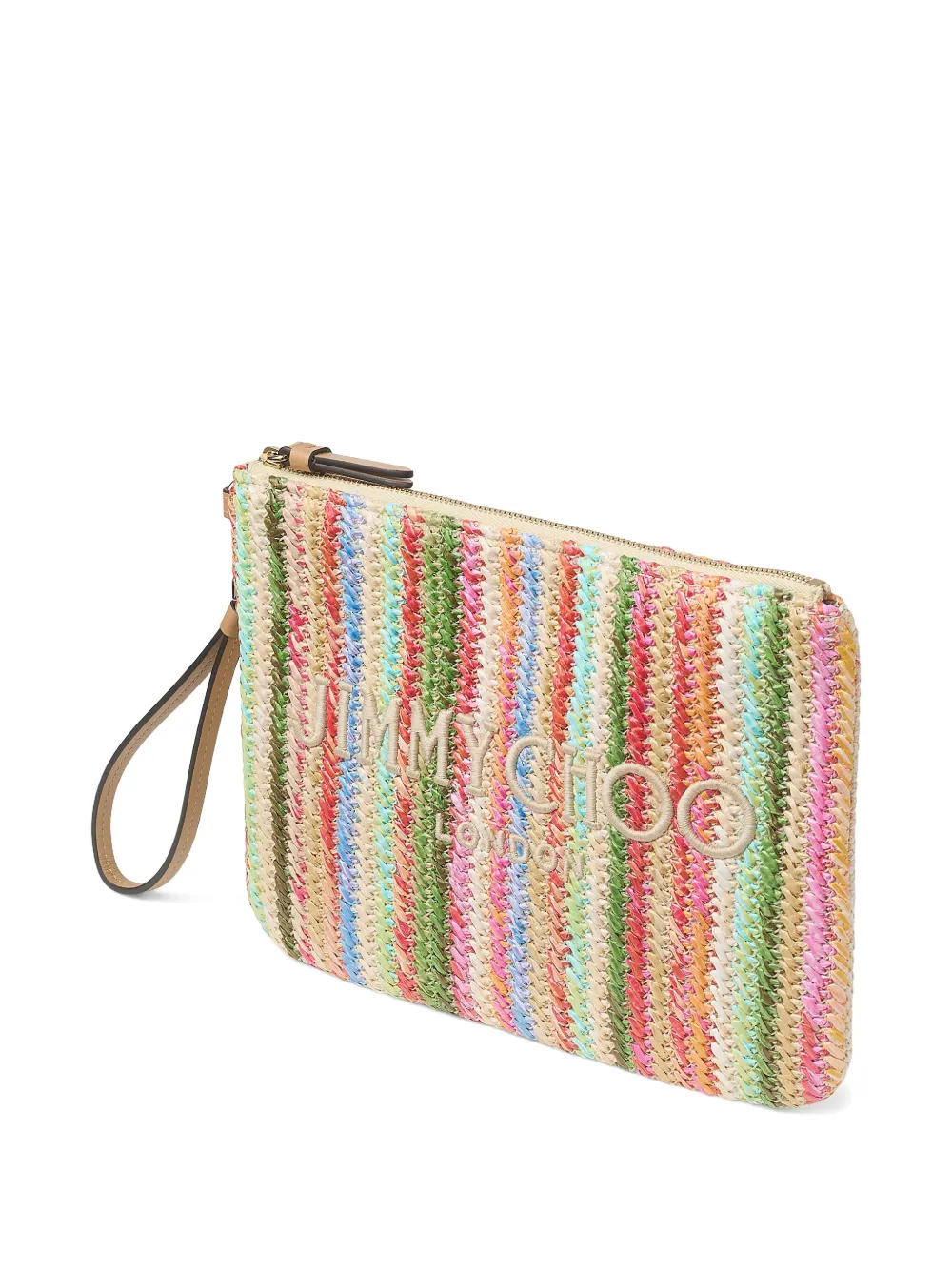 Jimmy Choo Raffia clutch Roze