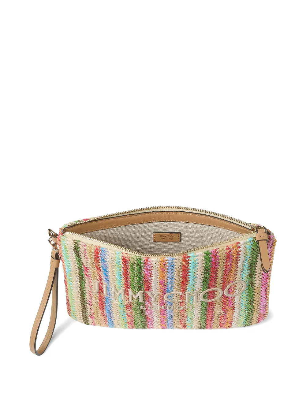 Jimmy Choo Raffia clutch Roze