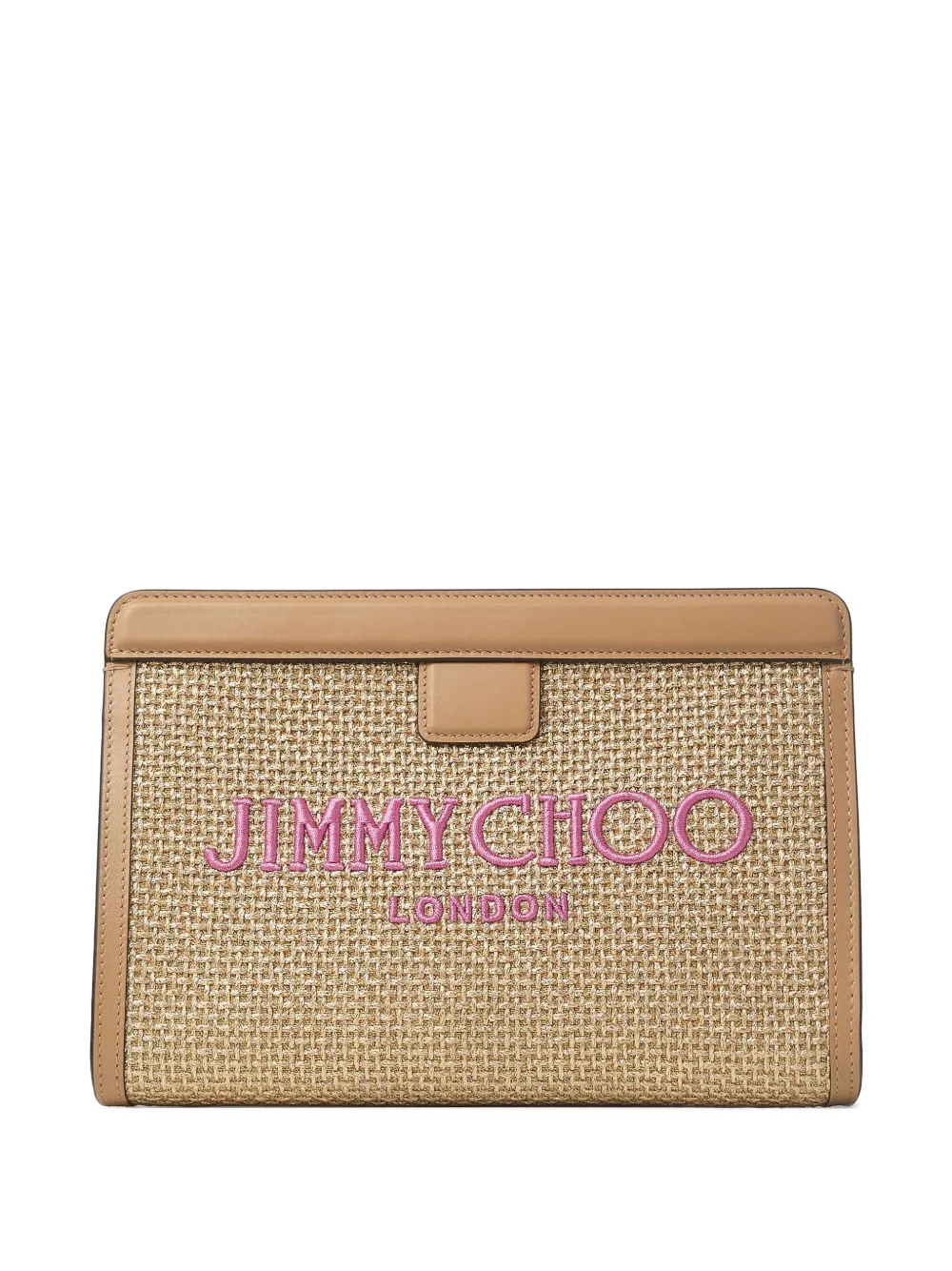 Jimmy Choo Avenue gewatteerde clutch Bruin