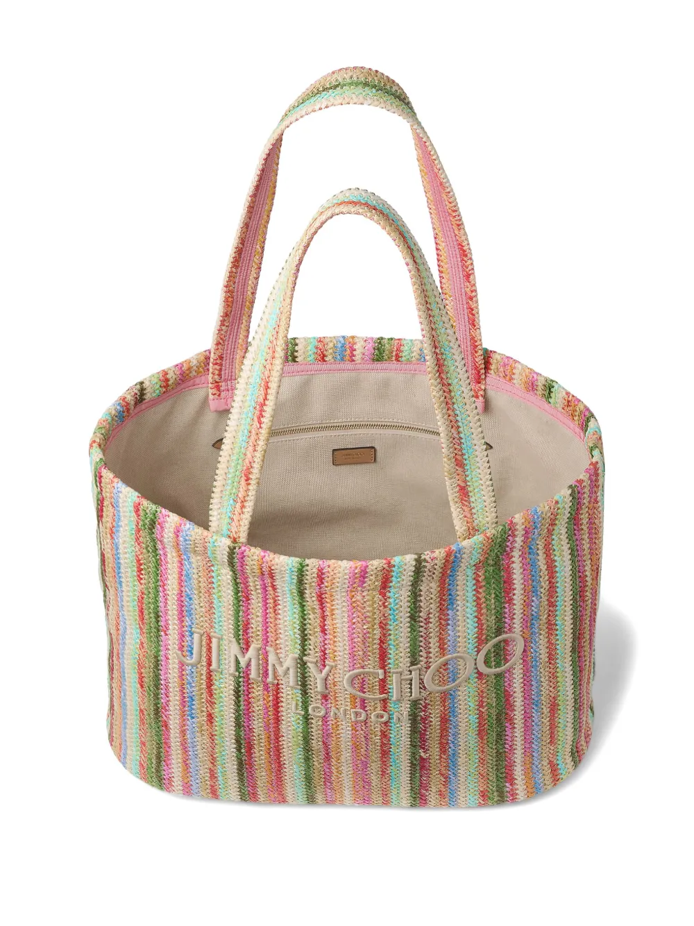 Jimmy Choo Gestreepte shopper Roze