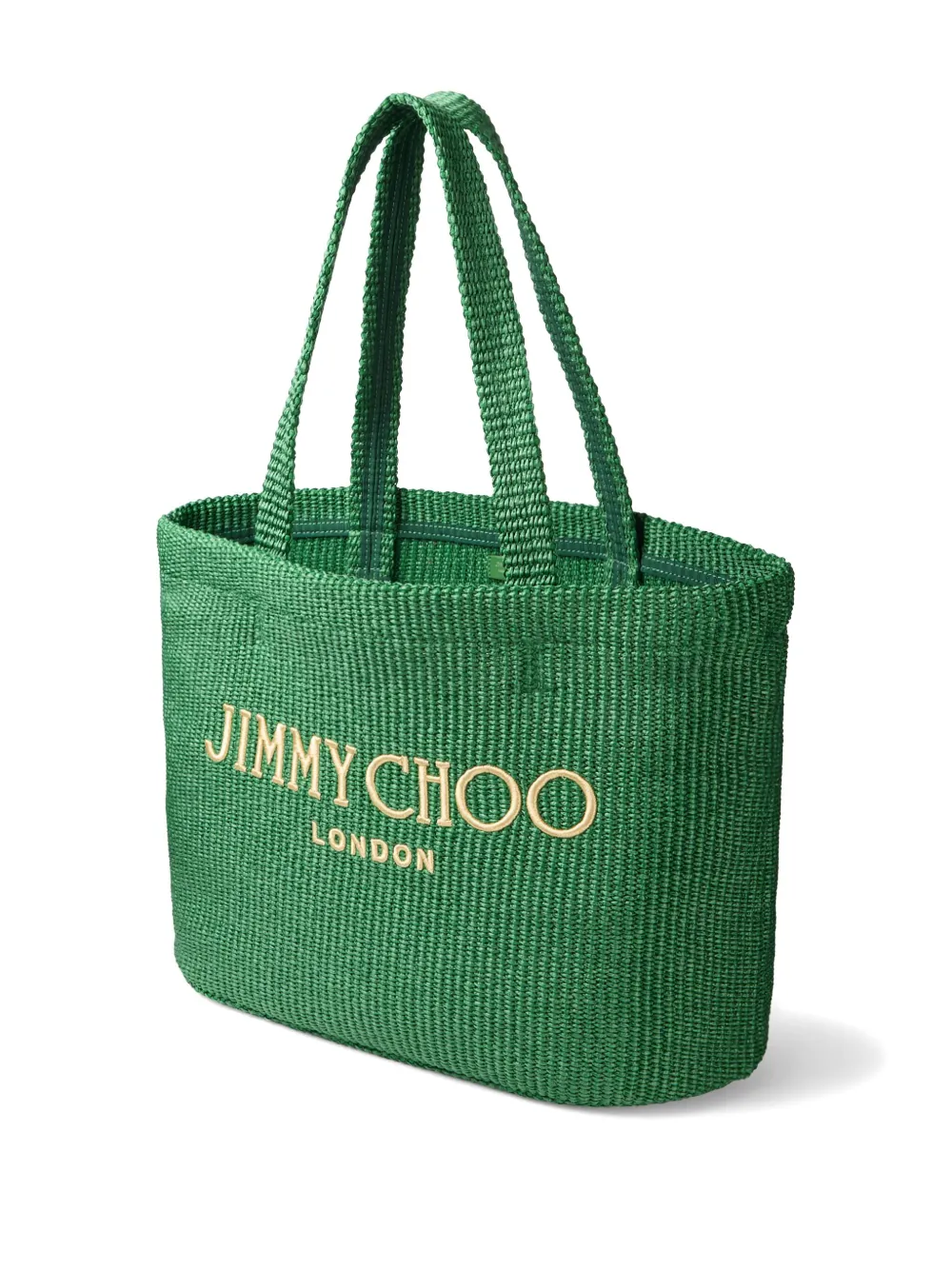 Jimmy Choo Shopper met geborduurd logo Groen