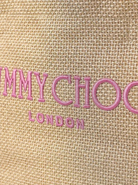 Jimmy Choo logo-embroidered tote bag BEACHTOTEEWTYJ - 3