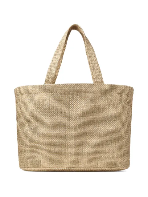 Jimmy Choo logo-embroidered tote bag BEACHTOTEEWTYJ - 1