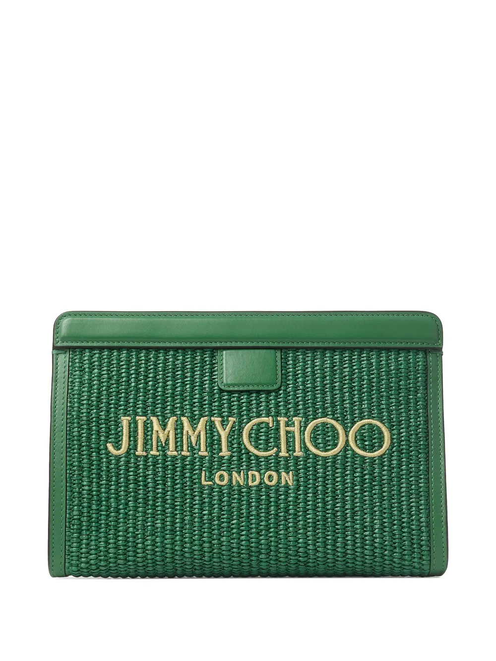 Jimmy Choo Avenue gewatteerde clutch Groen