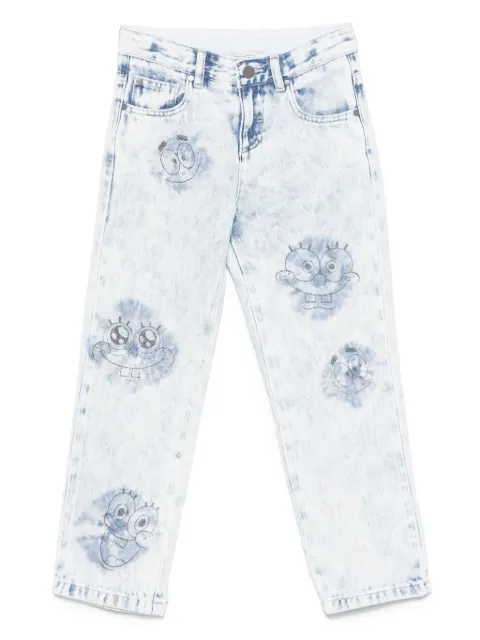 Stella McCartney Kids Calça jeans com estampa Spongebob