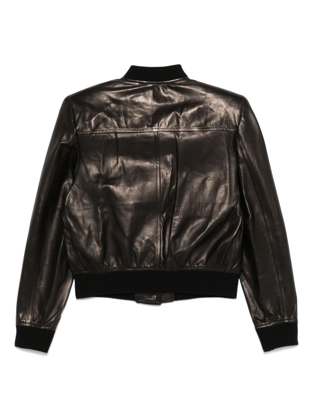 Salvatore Santoro leather bomber jacket - Zwart