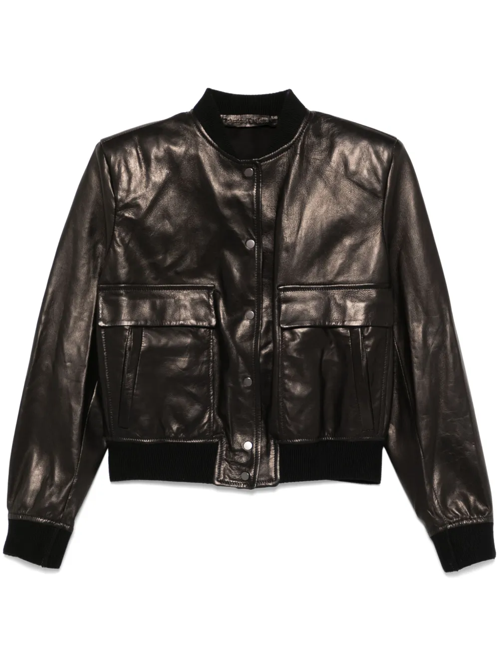 leather bomber jacket