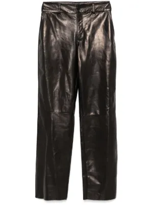 【関税込み】SALVATORE SANTORO LEATHER TROUSERS Salvatore Santoro Leather Cargo Pants | Red | FARFETCH TR