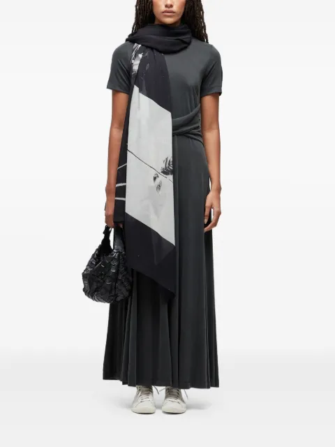 Osklen cross-waist short-sleeve dress