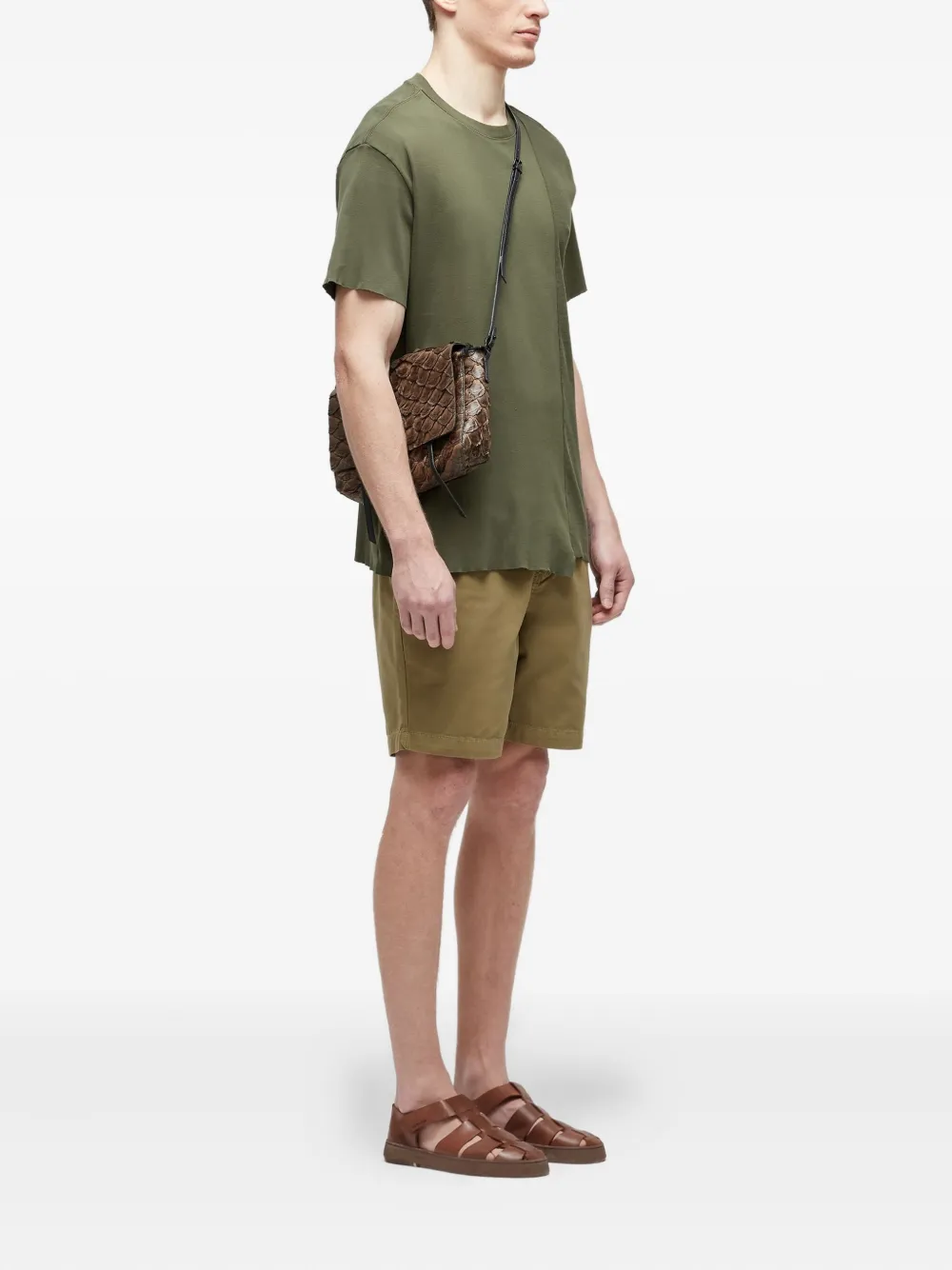 Osklen Asymmetrisch T-shirt met korte mouwen - Groen