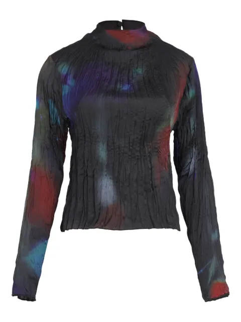 Osklen crinkle-effect long-sleeve top
