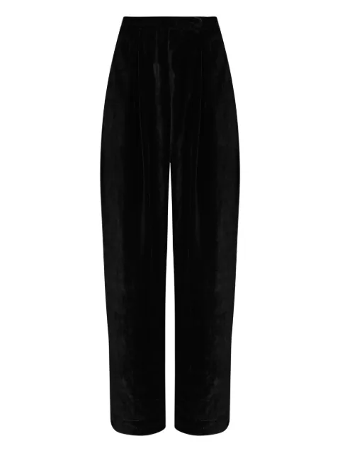 Osklen pleat-detail velvet trousers 