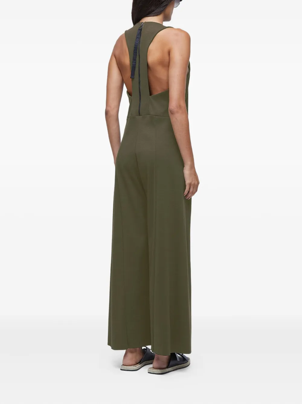 Osklen Jumpsuit met open achterkant en V-hals - Groen