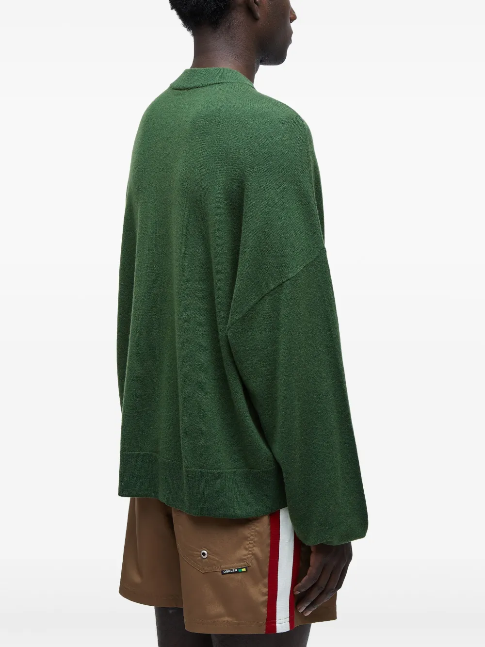 Osklen Oversized trui met hoge hals Groen